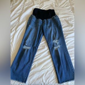 Maternity Straight Crop Jeans